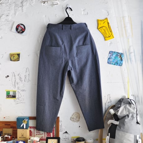 ★ DULCAMARA - C サッカーオーバータックパンツ(CHARCOAL × NAVY) SIZE 1 ★