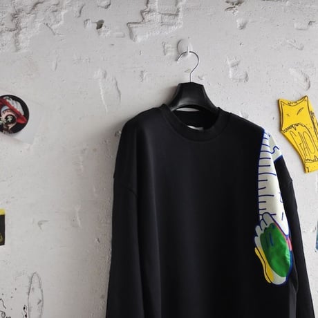 ★ 18AW NEW ! / HENRIK VIBSKOV - SHOULDER TAPE SWEAT (BLACK) ★