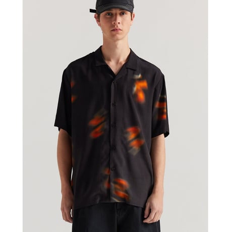 ★ SS26 / KLOKE MEN  / WING PRINT SHIRT ( Black/Orange) ★