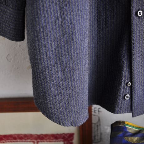 ★ DULCAMARA - ヨークスリーブシャツ(CHARCOAL × NAVY) SIZE 1 ★