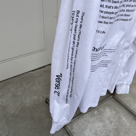 ★soe READY TO WEAR /  thats life long t shirt (with BAG) (WHITE) ★