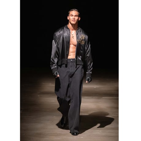 ☆  20SS / WILLY CHAVARRIA  /  SATIN TRACK JACKET (BLACK) ☆(送料無料)