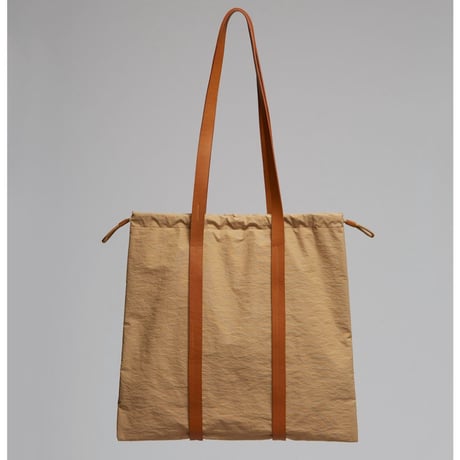 ★ Building Block / Drawstring Tote in Khaki Crinkle ★