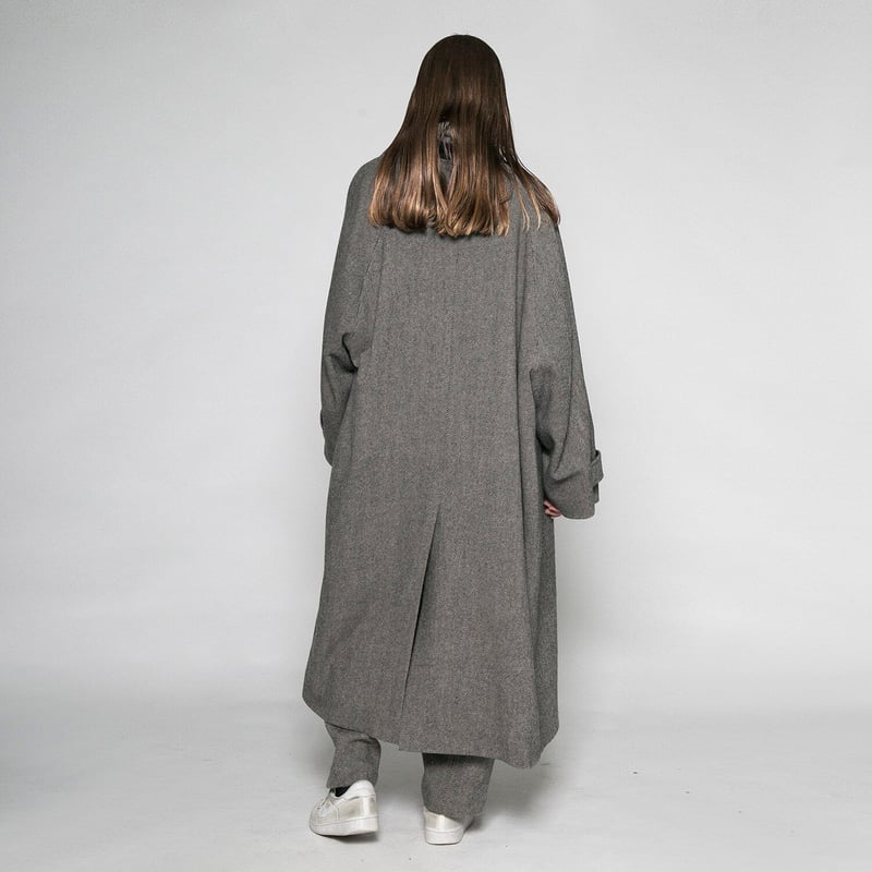 VOAAOV】tumbler tweed long coat