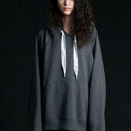 ★ 20SS /my beautiful landlet - cotton switching hoodie (CHARCOAL) ★
