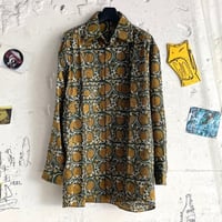 ☆ SS22 / EDWINA HORL - HEMD <FREIHEITSLIEBE> SHIRT (BLOCK PRINT green)☆