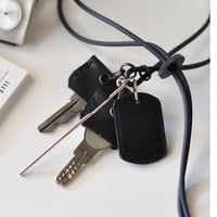 ★  TEAM HINT別注 NL (ニール) /   LEATHER DOGTAG ネックレス (BLACK)★