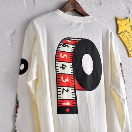 ★ 18AW NEW ! / HENRIK VIBSKOV - Measuring Mens LS Tee (OFF WHITE) ★