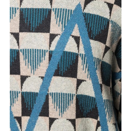 ★ SS21 NEW ! / HENRIK VIBSKOV - Zig Zag Roundneck (BLUE) ★