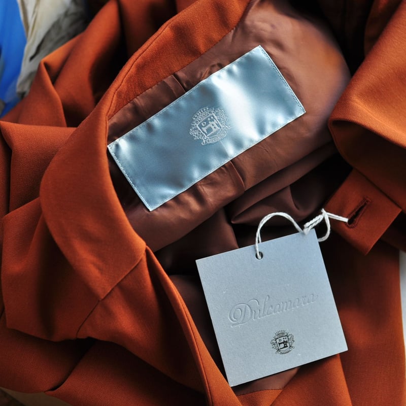 ☆ 20SS / DULCAMARA - よそいきハーフカラージャケット (REDBROWN) 