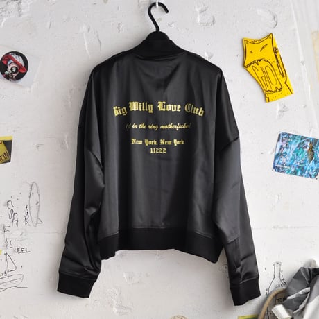 ☆  20SS / WILLY CHAVARRIA  /  SATIN TRACK JACKET (BLACK) ☆(送料無料)