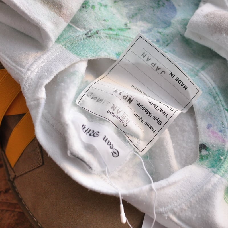 ☆ SS21 / SEAN NISH - DAMAGE CREW SWEAT (WHITE)  