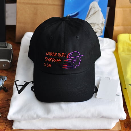 ★soe READY TO WEAR /  UNKNOWN SHIPPERS CLUB" 6 Pannel Cap (BLACK) ★