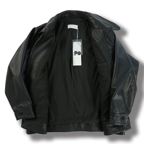 ★ tac:tac (タクタク) /  ASYMMETRY COLLAR LEATHER JACKET(BLACK)  ★ (送料無料)