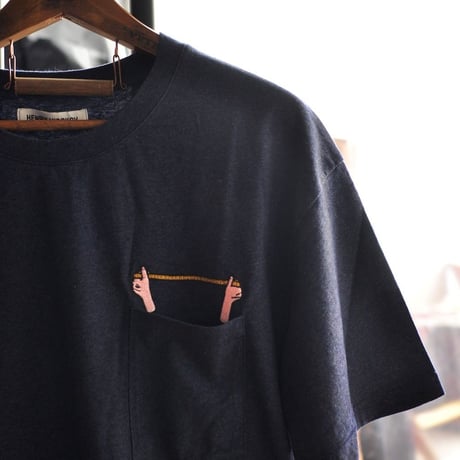★ 18AW NEW ! / HENRIK VIBSKOV - MEASURING HANDS TEE (D.NAVY) ★
