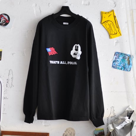 ☆ AW20 / WILLY CHAVARRIA  /  BAD RODANT RUFF NECK T  (BLACK) ☆