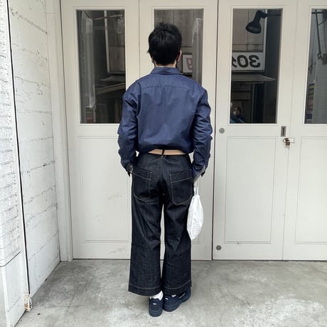 ☆  SS21 / STUDIO NICHOLSON  /  PYAD SUEDE-HEAD SLACK SELVEDGE DENIM PANTS (INDIGO) ☆
