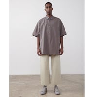 ☆  20SS / STUDIO NICHOLSON  /  " SORONO " OVERSIZED SHORT SLEEVE SHIRT  (LEAD/SIZE:M) ☆