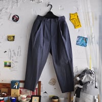 ★ DULCAMARA - C サッカーオーバータックパンツ(CHARCOAL × NAVY) SIZE 1 ★