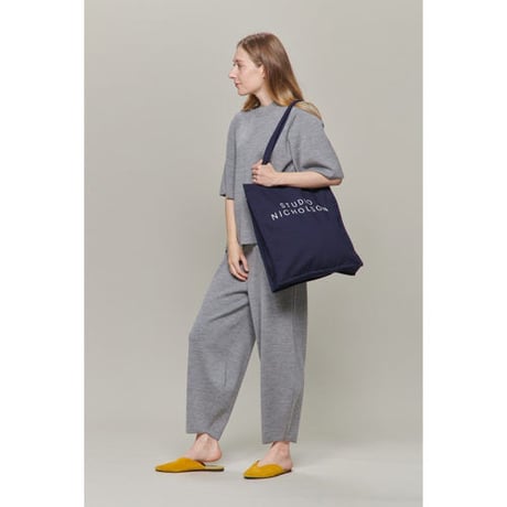 ☆  SS21 / STUDIO NICHOLSON  /  COTTON CANVAS THE SMALL TOTE (DARK NAVY) ☆