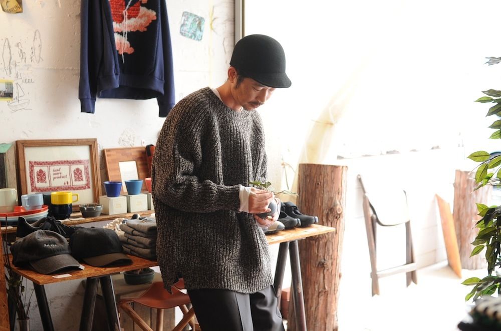 トップス O project Loose Fit Chunky Crew Knit o project / loose fit chunky crew (ecru/gray) |