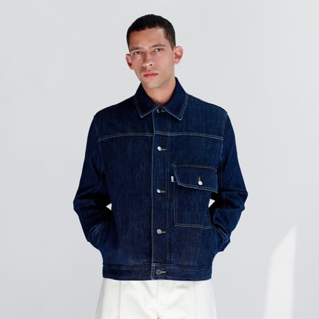 ☆  SS21 / STUDIO NICHOLSON  /  LAZAR  - SELVEDGE DENIM JACKET (INDIGO) ☆