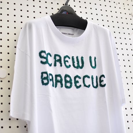 ★ 20SS NEW ! / HENRIK VIBSKOV / THE BIG TEE / SCREW U BARBECUE (WHITE) ★