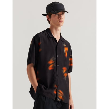 ★ SS26 / KLOKE MEN  / WING PRINT SHIRT ( Black/Orange) ★