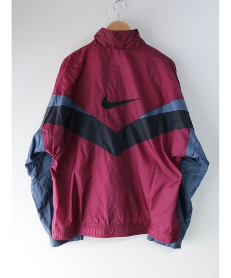 【古着】NIKE NYLON JACKET Wine/Smoke Grey/Black Size L