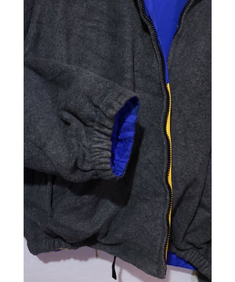 【古着】NAUTICA DOWN FLEECE REVERSIBLE JACKET Blue/Yellow/Grey Size XL