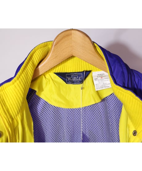 【古着】WOOLRICH WOMAN NYLON COAT Purple/Yellow Size M