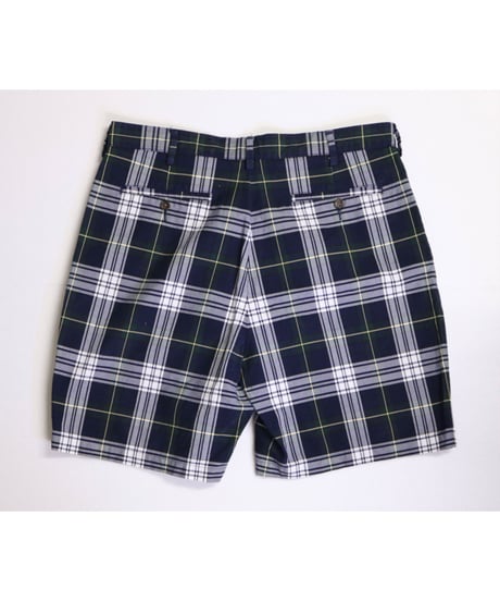 【古着】NAUTICA CHECK SHORT PANTS Navy/White/Green Size W36