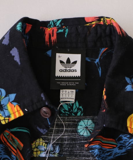 【古着】ADIDAS TROPICAL SS BD SHIRT Black Size S