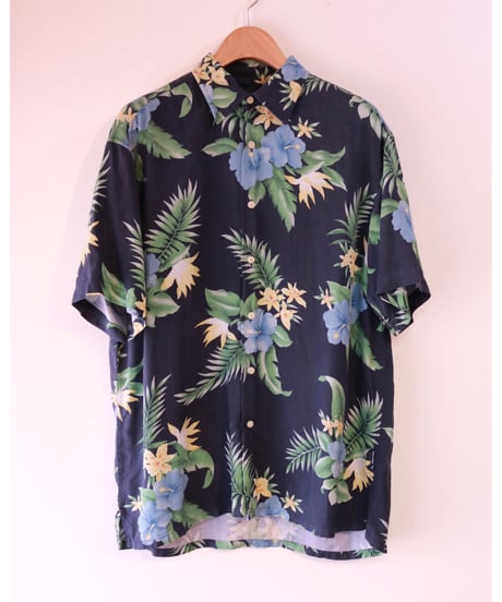 【古着】NAUTICA ALOHA SHIRT Navy Size L