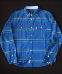 【古着】MNWKA Mishka Stripe BD Shirts Blue Size XXL
