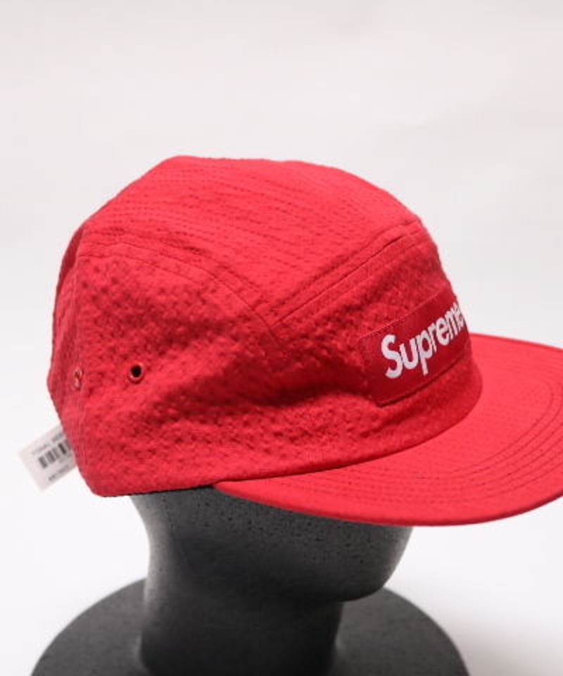 Tonal Seersucker Camp Cap