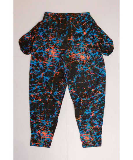 【古着】ZUBAZ NY KNICKS PANTS Black/Splatter Size M