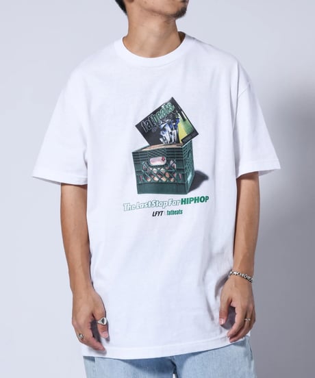 LFYT × fatbeats MILK CRATE S/S TEE White