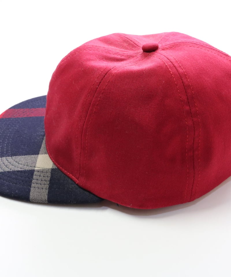 KITH チェック　キャップ KITH CREST FLAT DAD HAT Navy/Red キス チェック キャップ |
