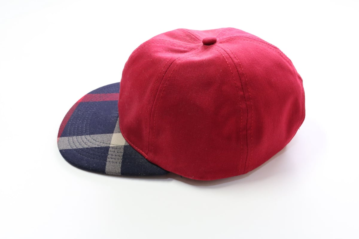 KITH CREST FLAT DAD HAT Navy/Red キス チェック キャップ |...