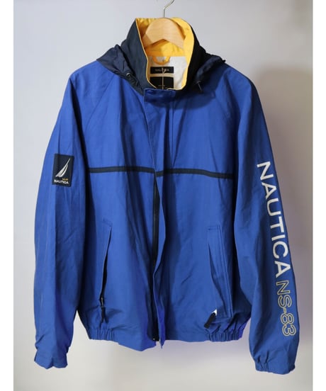 【古着】NAUTICA NYLON  JACKET Blue Size M