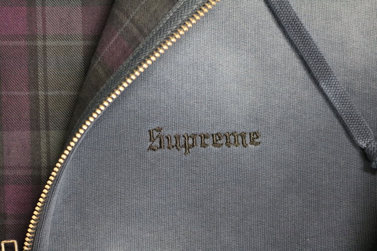 SUPREME シュプリーム ジップアップパーカー ブルー Lサイズ