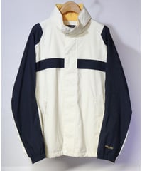 【古着】NAUTICA NYLON JACKET White/Navy/Yellow Size XL