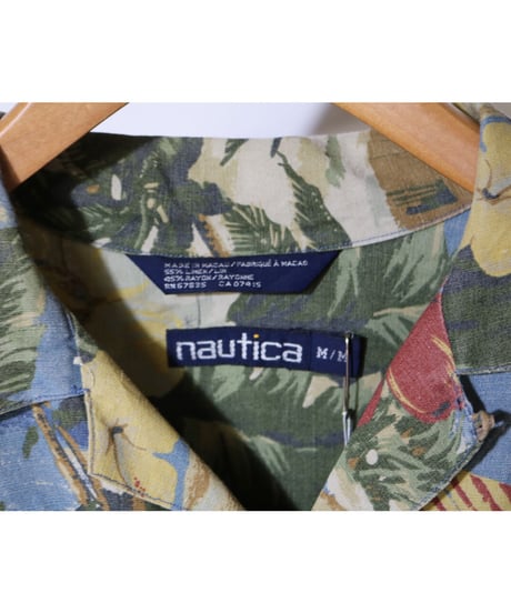 【古着】NAUTICA ALOHA BUTTON S/S SHIRT Total Pattern Size M