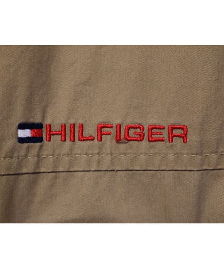 【古着】TOMMY HILFIGER ANORAK COTTON JACKET Beige / Red Size XXL