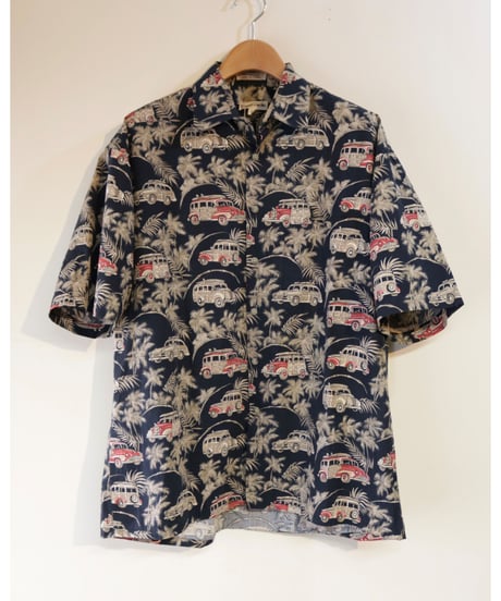 【古着】PIERRE CARDIN BOTANICAL SS SHIRTS Black Size L