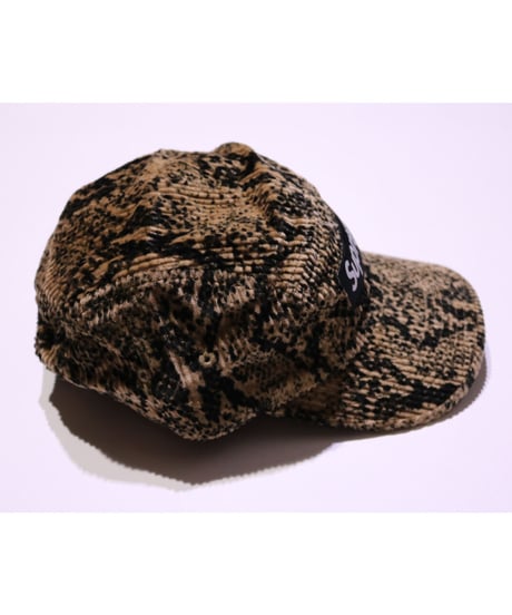 SUPREME SNAKE SKIN CORDUROY CAMP CAP Tan