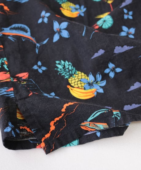 【古着】ADIDAS TROPICAL SS BD SHIRT Black Size S