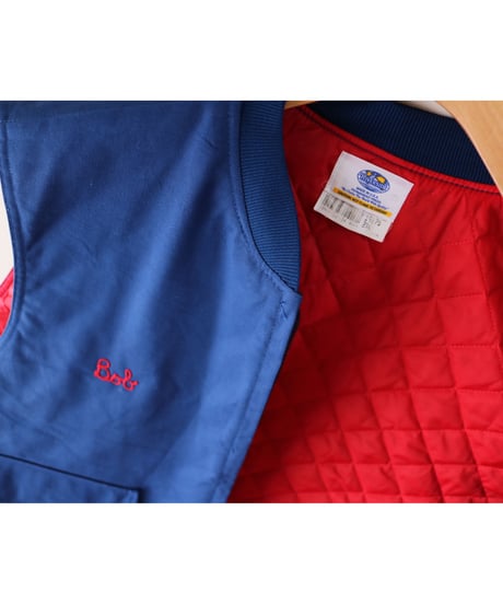 【古着】RIVERSIDE PEPSI VEST Blue/Red Size 2XL