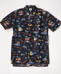 【古着】ADIDAS TROPICAL SS BD SHIRT Black Size S